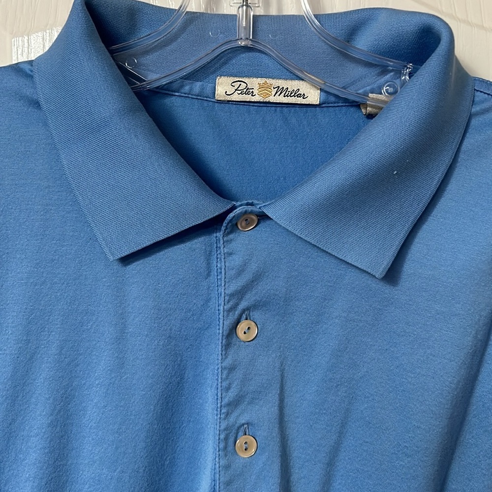 Peter Millar Vintage Blue Polo Golf Shirt Size XXL